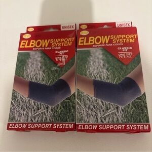 2 Elbow Elastic Compression Sleeve Elbow Brace Tennis Arthritis Bursitis Relief